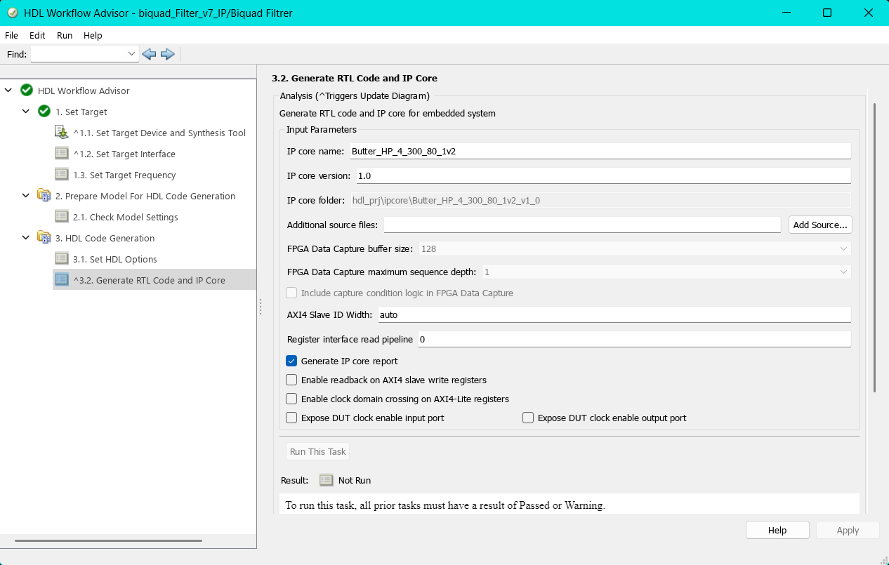 HDL Workflow Generate
